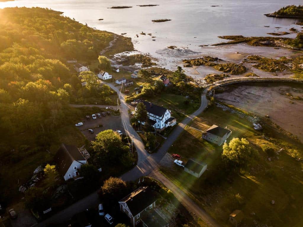Aerial image of Maine Inn for sale