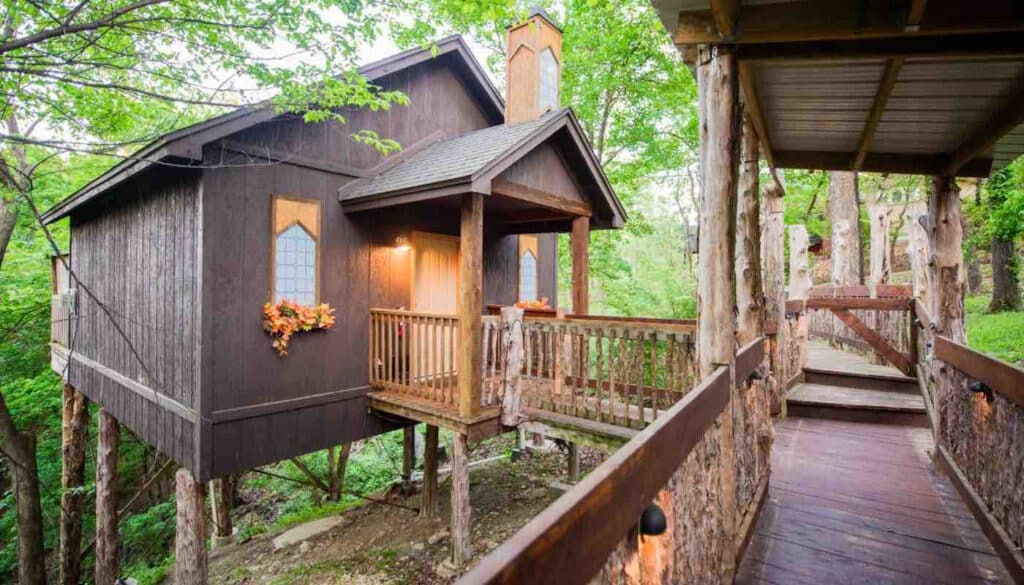 Exterior image of Treehouse business for sale in Eureka Springs