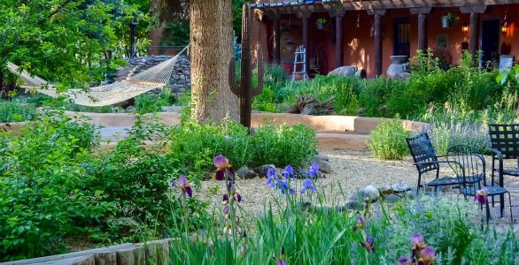 Grounds at upscale New Mexico Inn