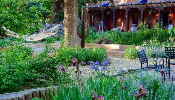 Grounds at upscale New Mexico Inn